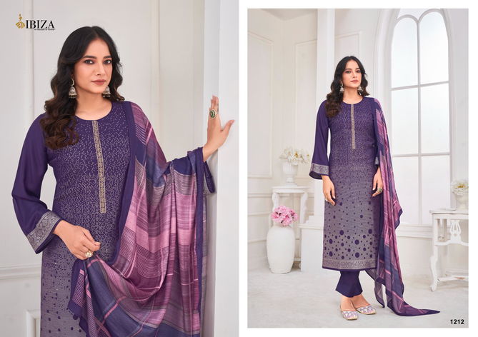 Lavender By Ibiza Viscose Pashmina Dress Material Wholesale Shop In Surat